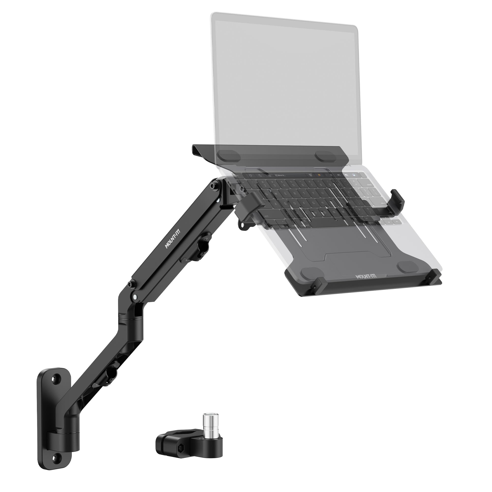 Mount It! Ergonomic Laptop Arm for Wall or Pole Mounting, Full Motion Adjustments, Versatile Design, Easy Installation