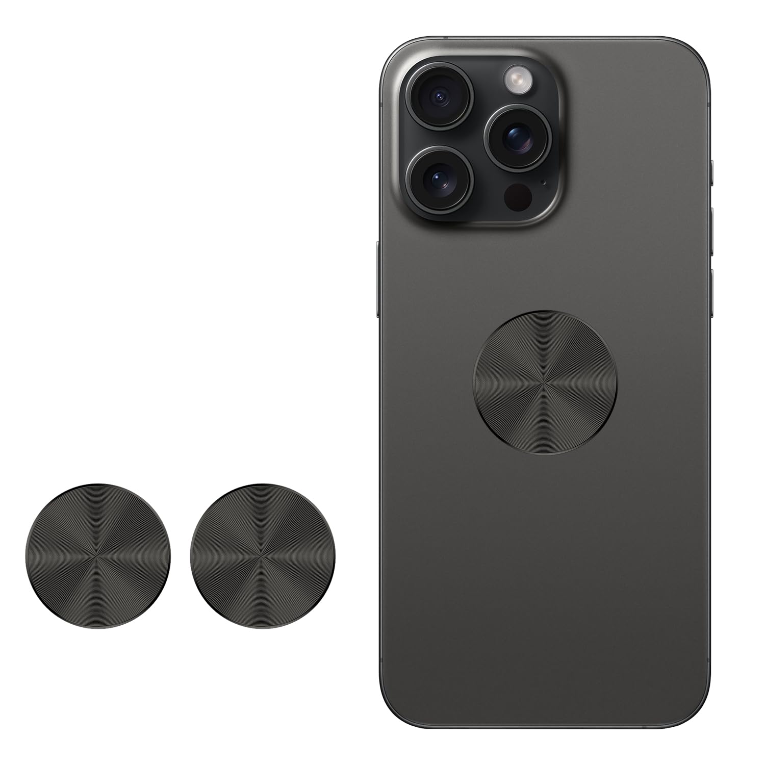 Kismer Metal Plate Sticker 2 Pack For Magnetic Phone Car Mount Holder Cradle Adhesive (Compatible With Magnetic Mounts) - Cd Pat