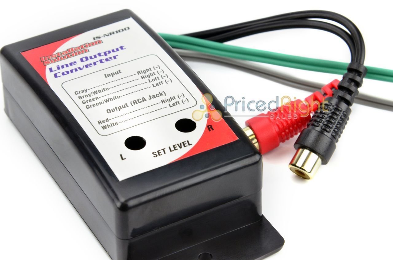 Pipeman's Installation Solution RCA Power Amp Low Level Jack Adapter - Black Car Stereo Audio Converter