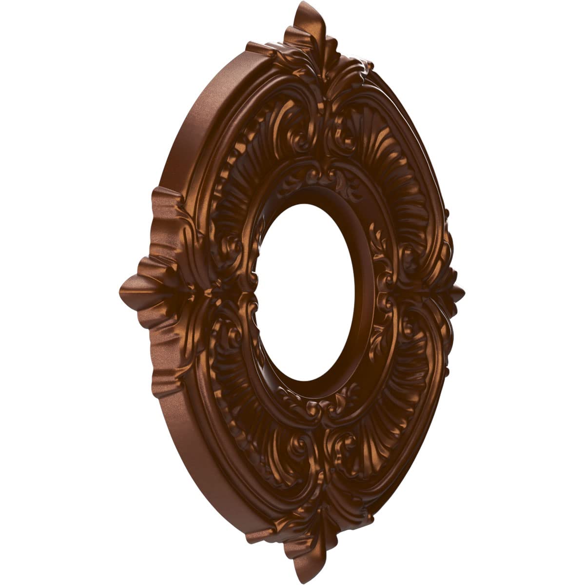 Ekena Millwork Cmp10Atcdc Attica Thermoformed Pvc Ceiling Medallion (Fits Canopies Up To 4 1/8), 10Od X 3 1/2Id X 3/4P, Metallic