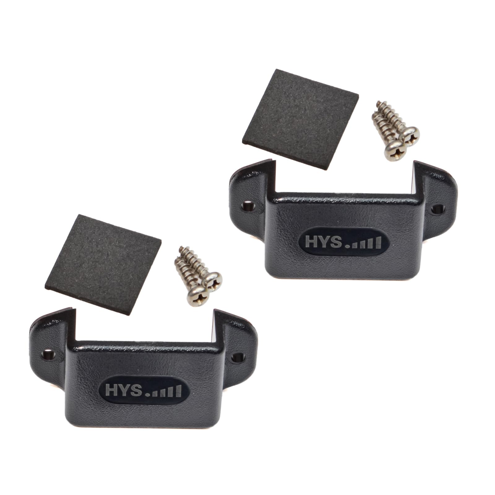 Hys Single Side Radio Car Mount Holder, Car Radio Mounting Kit With Screws For Handheld Cb Radio & Vhf Uhf Walkie Talkie (Packing Of 2Pcs)