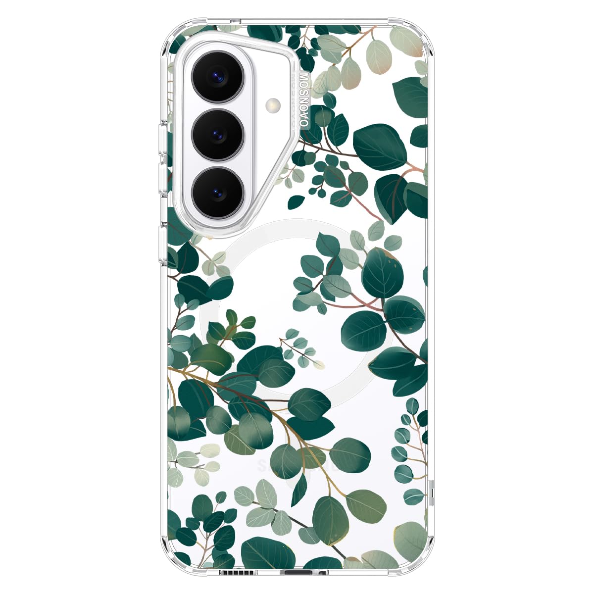 MOSNOVO for Samsung Galaxy S26 Clear Case, Fit for MagSafe, 6.6ft Military-Grade Shockproof Magnetic Protective Phone Cover,Euca