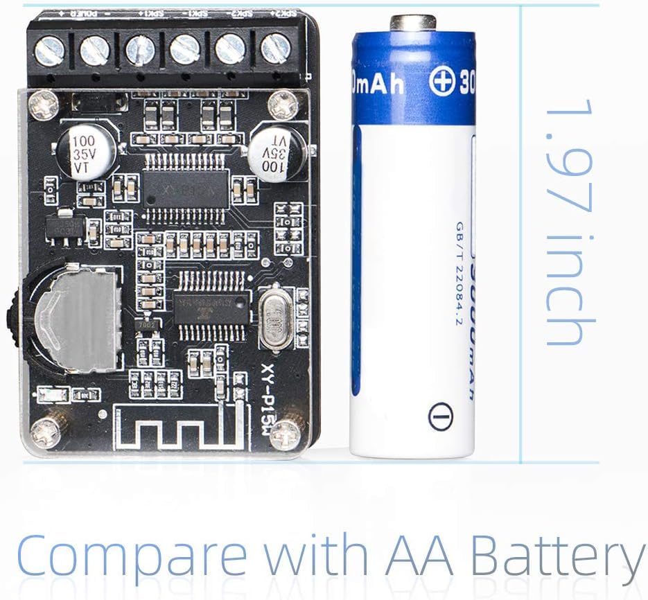 Damgoo Audio Amplifier Board With Bt 5.0, 10W 15W 20W 2.0 Dual Channel Stereo Wireless Mini Amp Module With Protective Shell