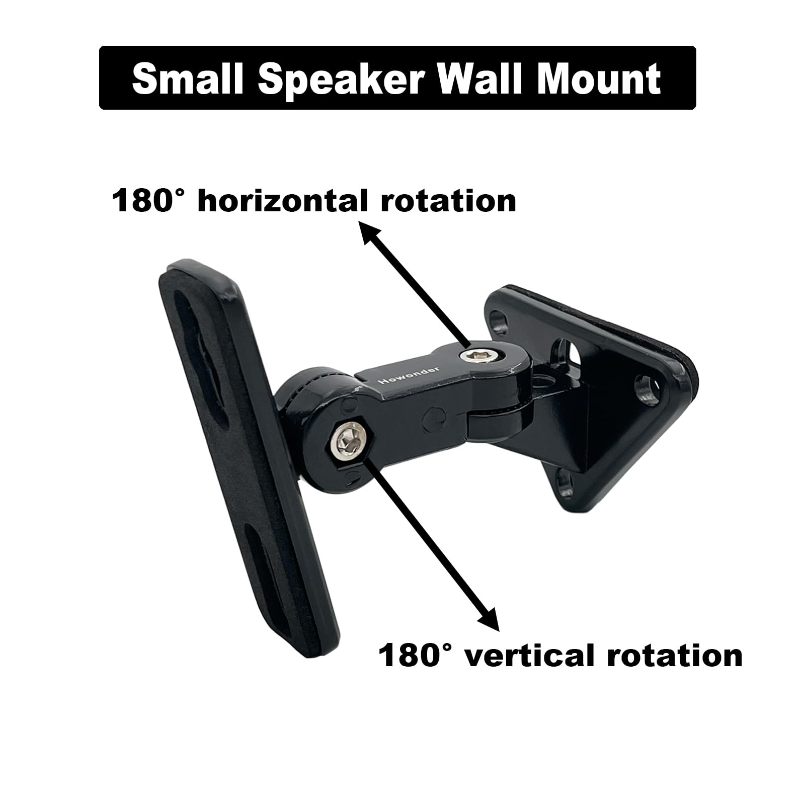 Howonder Hd 15 Universal Speaker Wall Mount, Speaker Mount Wall,Speakers Wall Mount Brackets For Small Speakers,Hold Up To 15Lbs