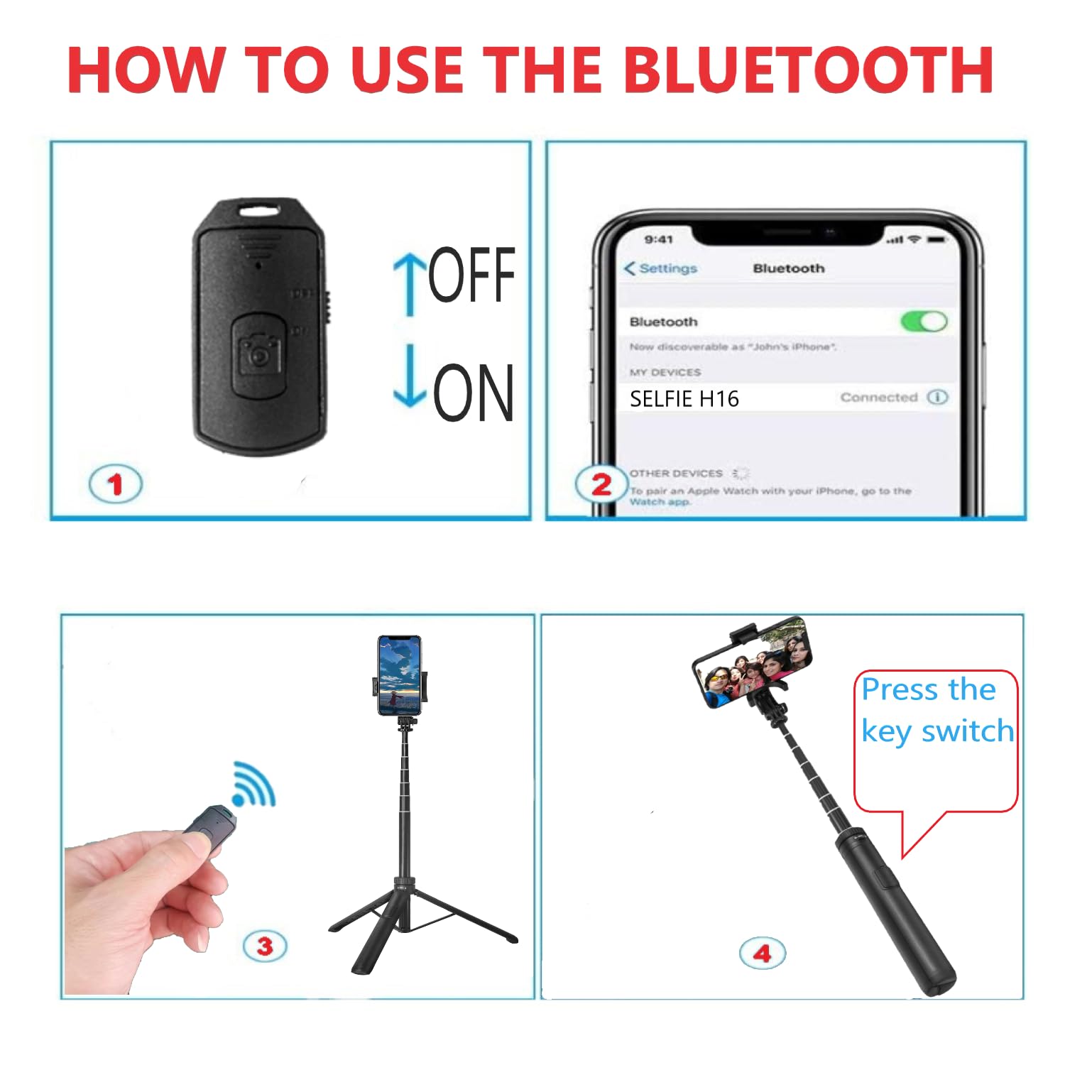 66 Tripod For Iphone & Camera, Portable Phone Tripod With Rechargeable Remote Control And Rotate Phone Stand, Selfie Stick For I