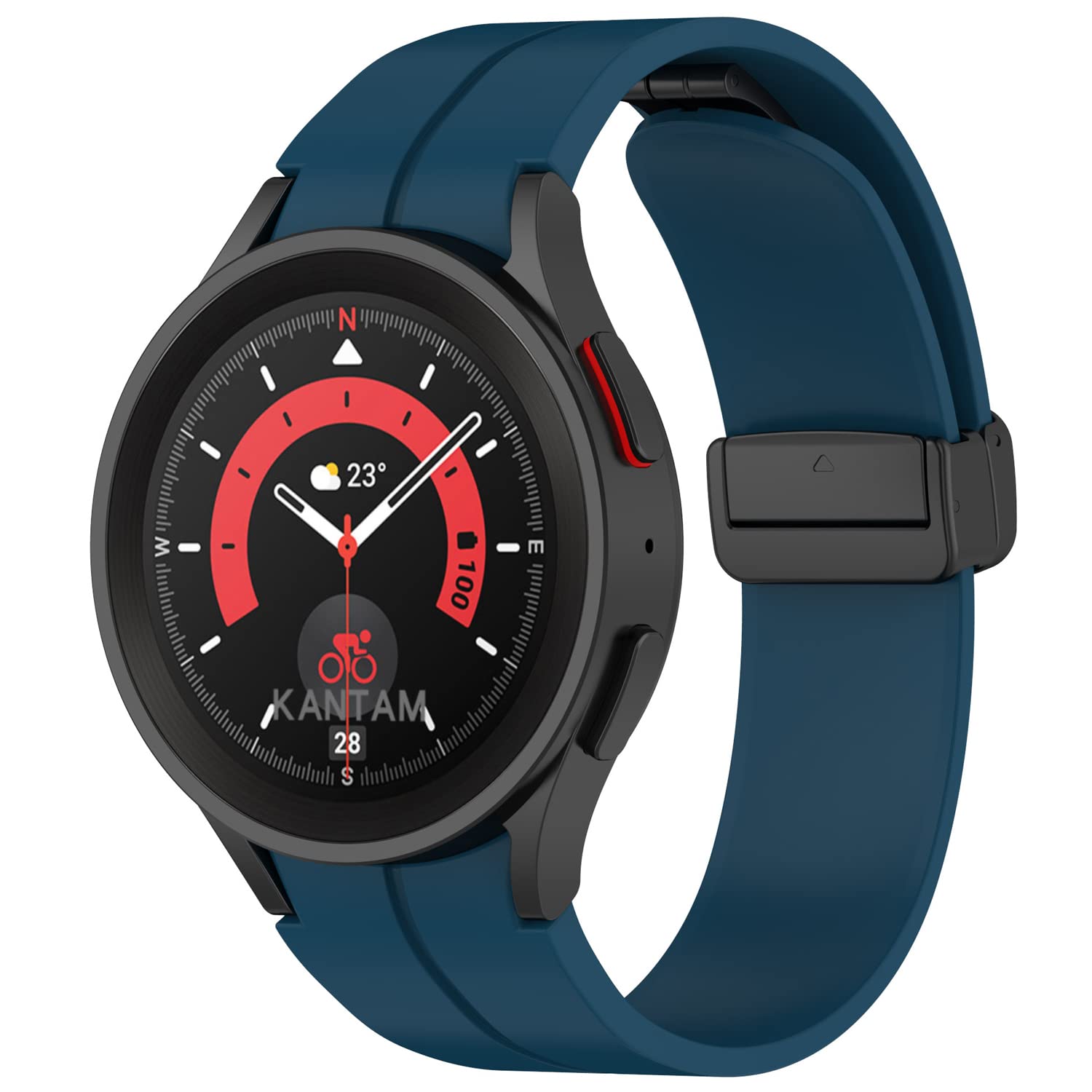 Galaxy Watch 5 Bands 44Mm 40Mm/Galaxy Watch 5 Pro Bands 45Mm, No Gap Silicone Sport Bands Compatible With Samsung Galaxy Watch 5