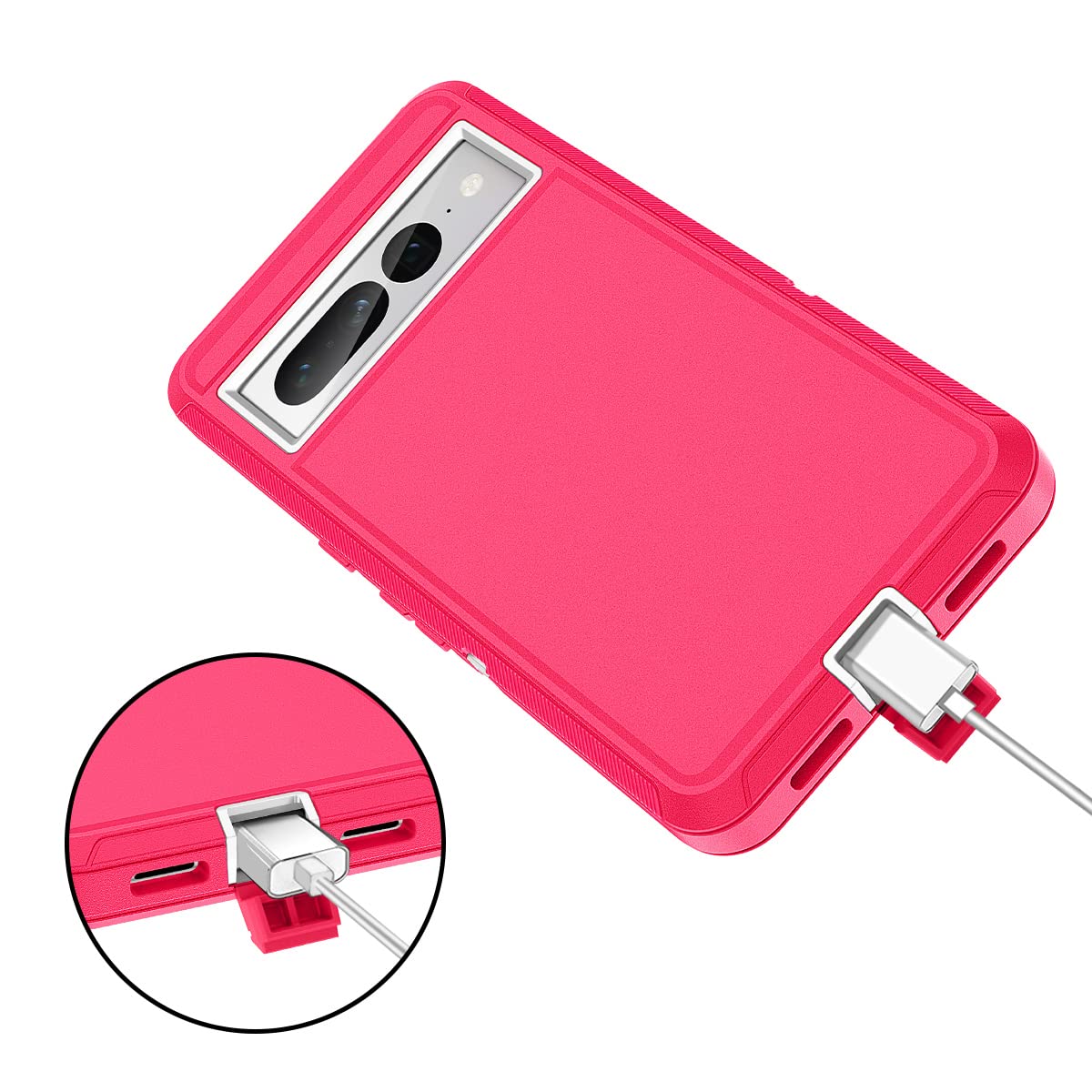 I Honva For Google Pixel 7 Pro Case Shockproof Dust/Drop Proof 3 Layer Full Body Protection [Without Screen Protector] Rugged He