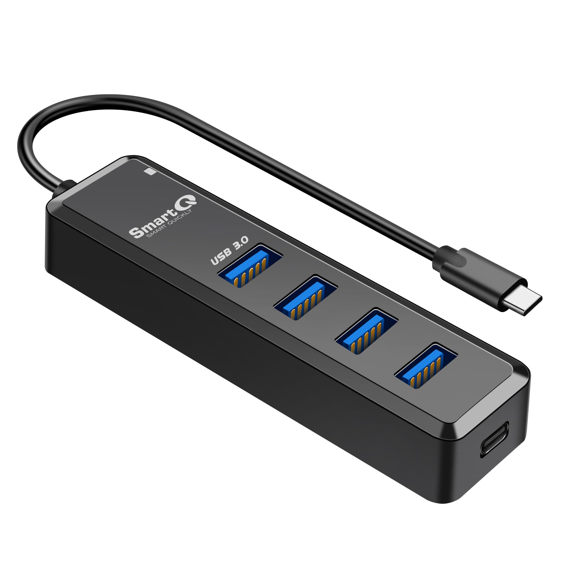 Smartq Usb C Hub 4 Ports, Usb C To Usb Hub With 4 Usb 3.0, Powered Usb C Splitter For Laptop, Macbook Pro, Imac, Ipad Pro, Chrom