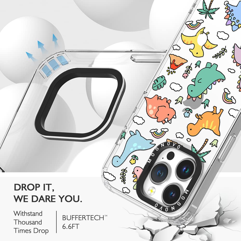 Mosnovo Case For Iphone 14 Pro Max, [Buffertech 6.6Ft Military-Grade Drop Protection] [Anti Peel Off Tech] Clear Tpu Bumper Phon