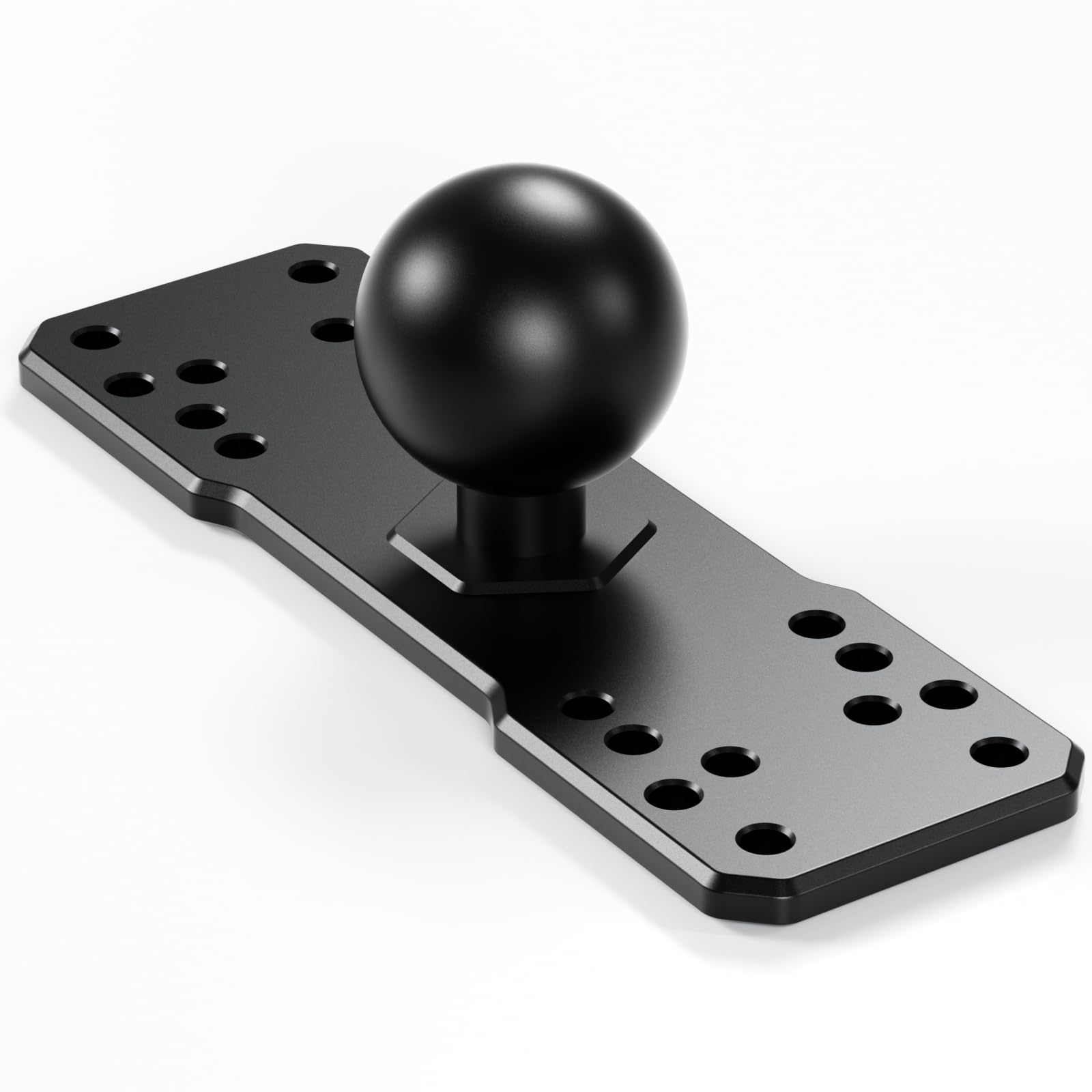 Brcovan 1.5'' Ball Fish Finder Mount Plate, Aluminum Alloy Universal Marine Electronic Plate For Garmin, Humminbird, Lowrance, R