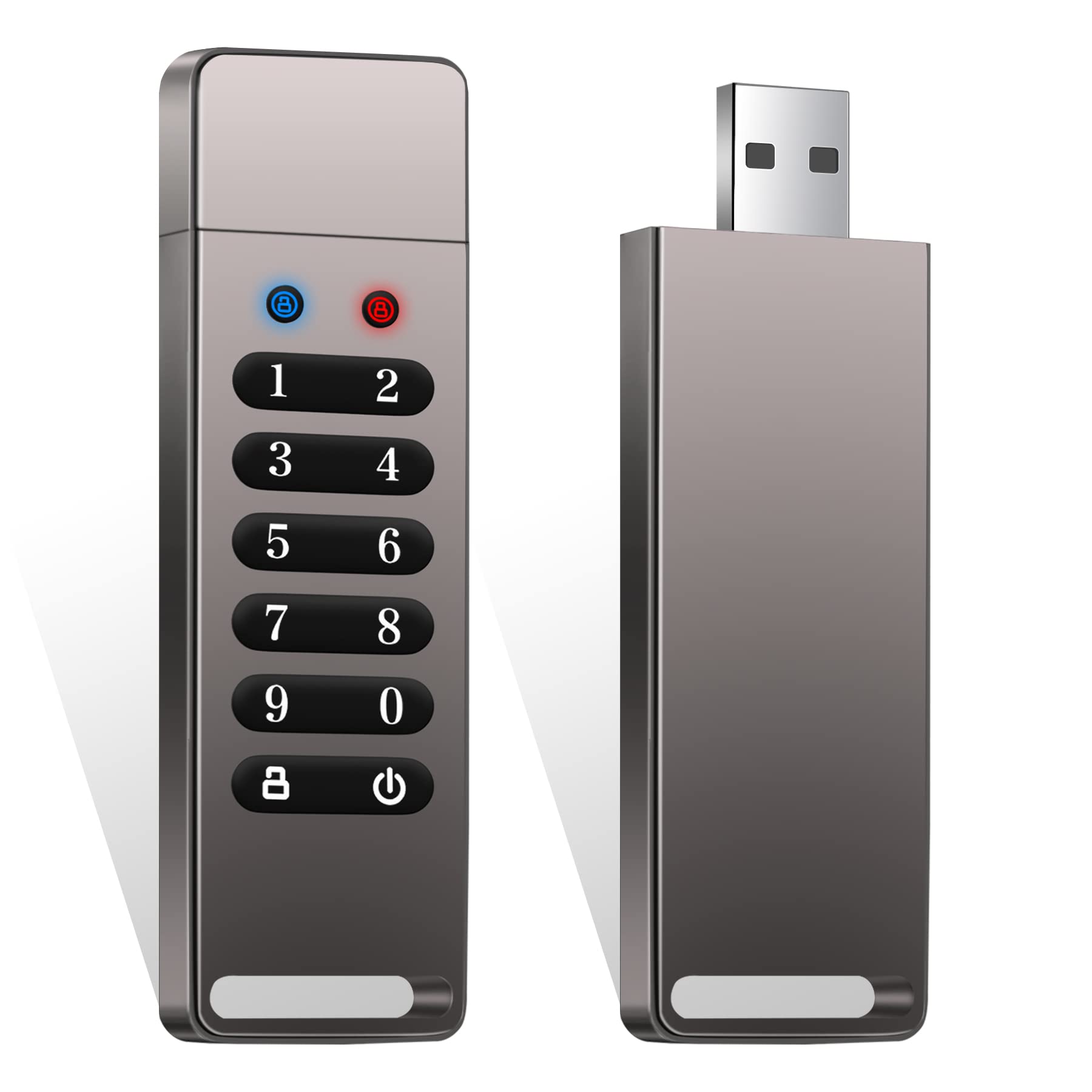 Innplus Secure Flash Drive 256 Bit, 64Gb Encrypted Usb Drive, Usb 3.0 Hardware Encryption Flash Drive, Password Protected Flash 