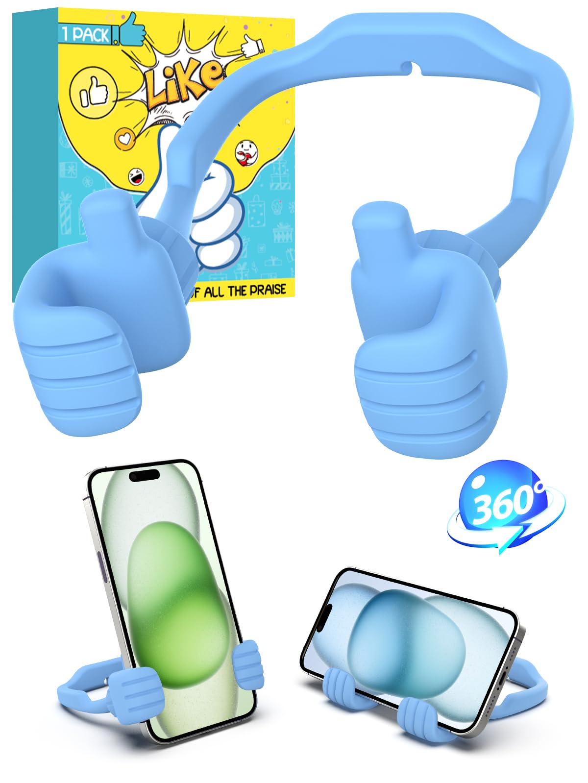 Stocking Stuffers For Teen Boys Girls Kids Christmas: Thumbs Up Lazy Phone Stand Holder Gift For Men Women Adults Funny Gadgets