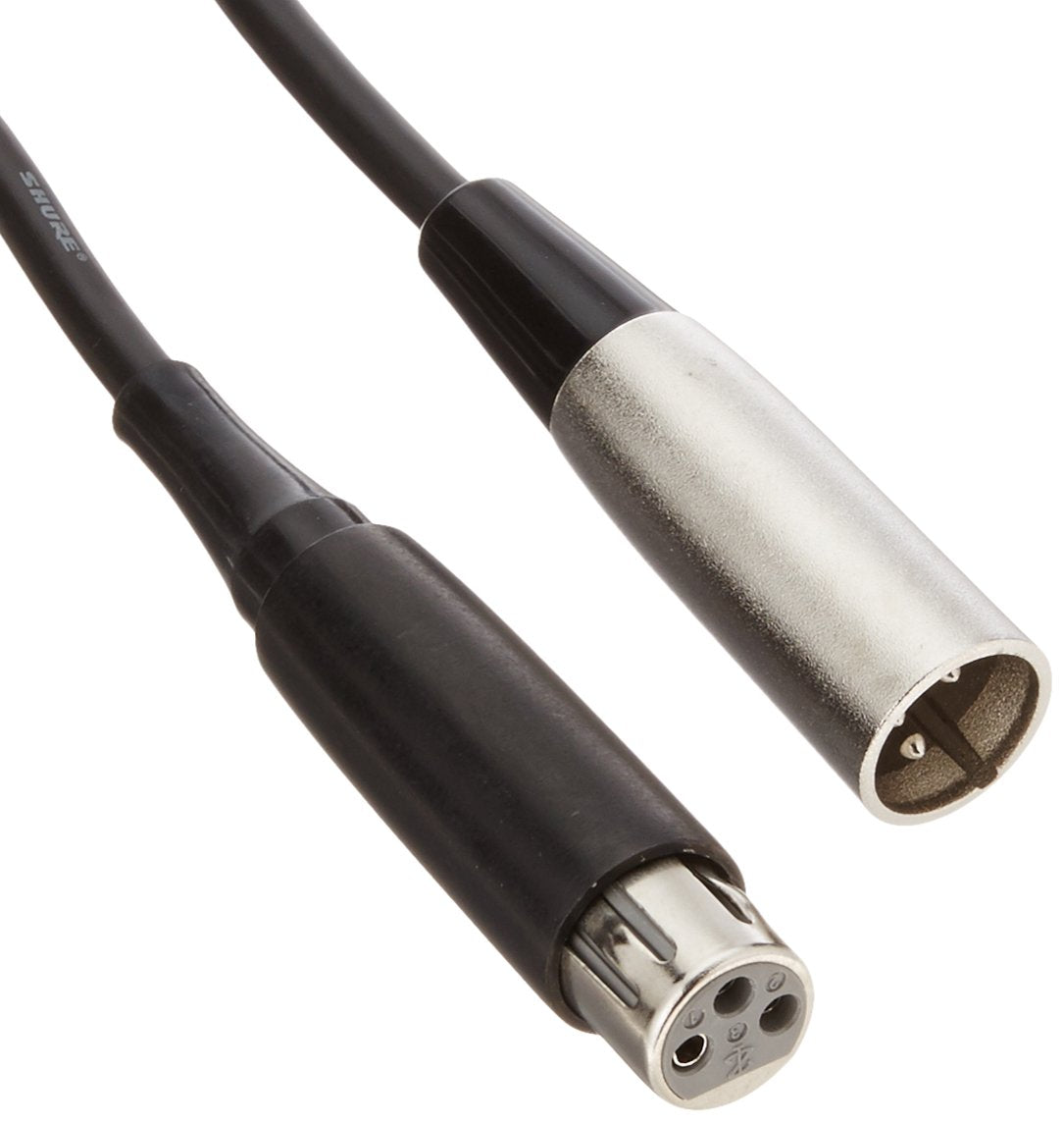 Shure C25B 25 Feet Heavy Duty Cable Xlr Connector On Microphone End, Black