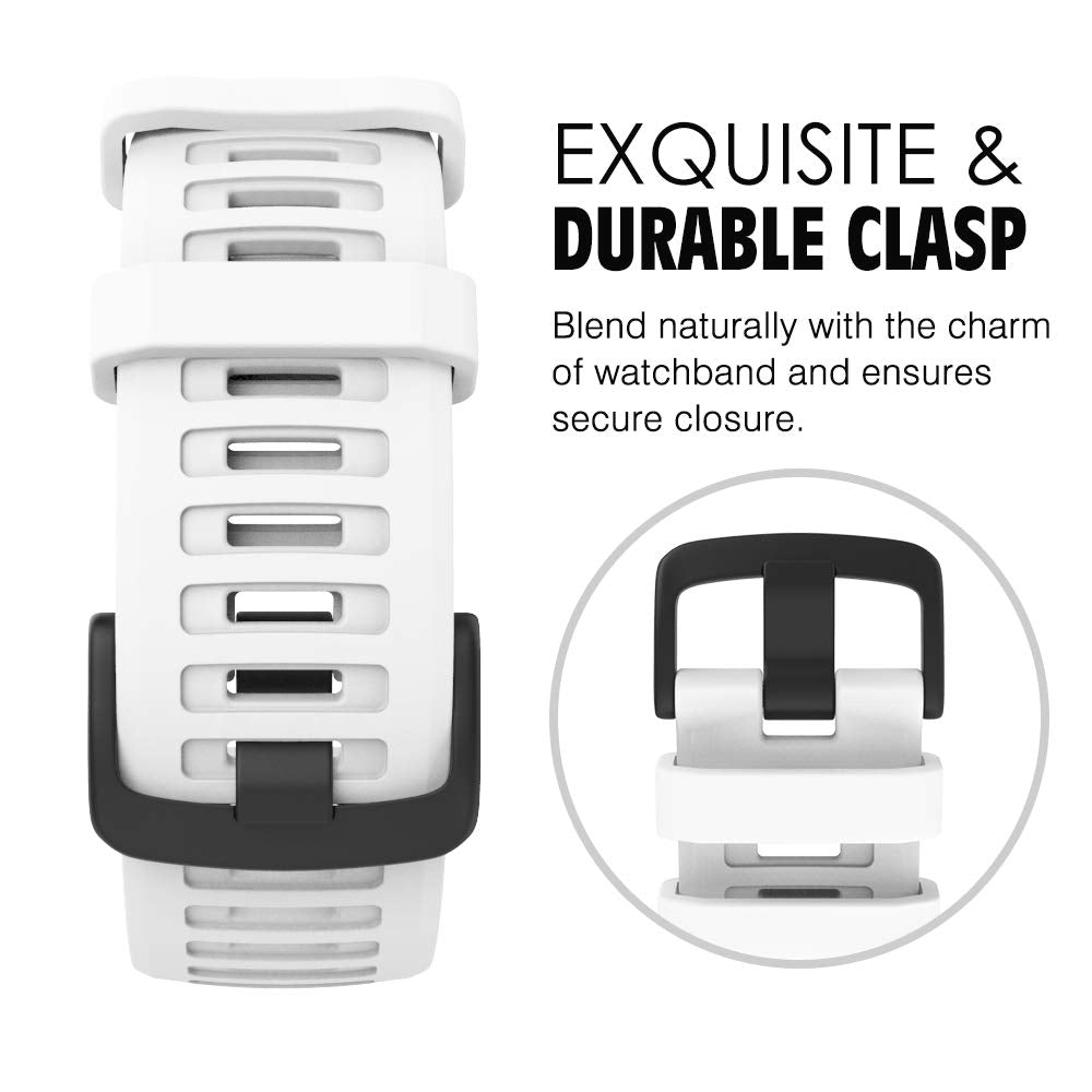 Moko Watch Strap Compatible With Garmin Instinct, Instinct Tide, Tactical, Solar, 2 Sports Gps Smart Watch, Soft Silicone Adjust