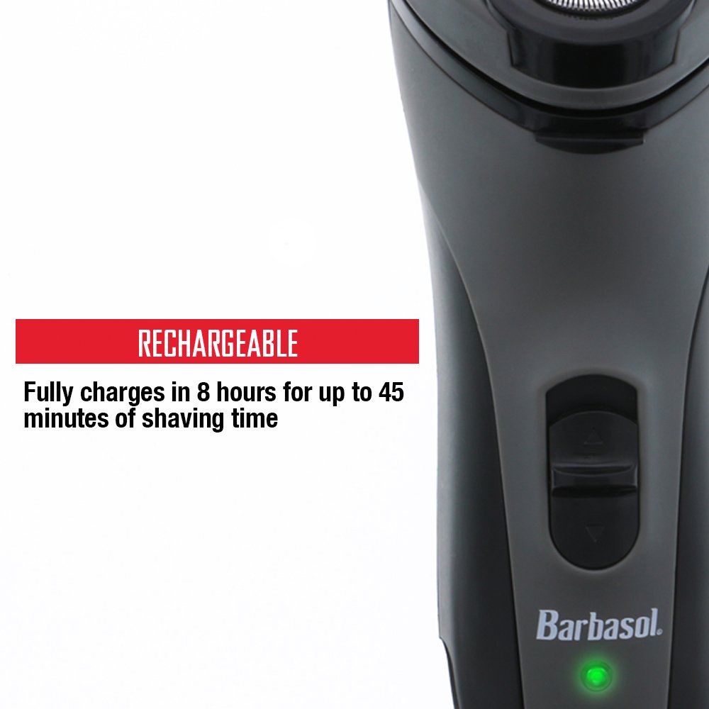 Xtreme Digital Lifestyle Accessories Barbasol Rechargeable Electric Rotary Shaver With Stainless Steel Blades And Pop Up Trimmer