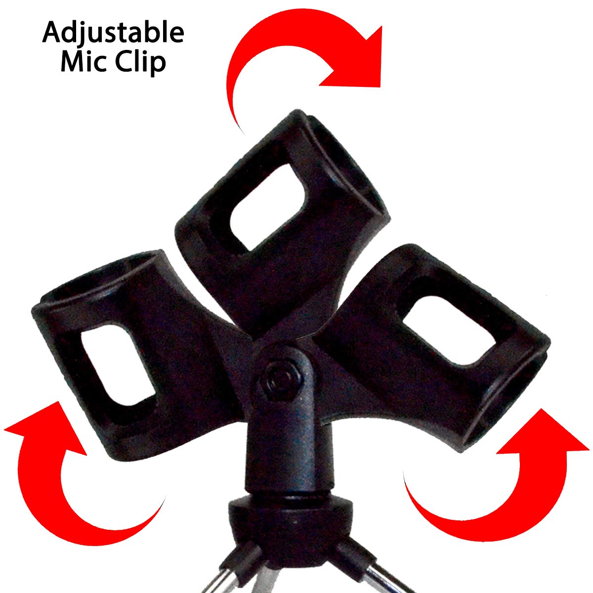 Chromacast Super Lightweight Collapsible Desktop Microphone Tripod Stand With Mic Clip, Desk Cc Tdmic