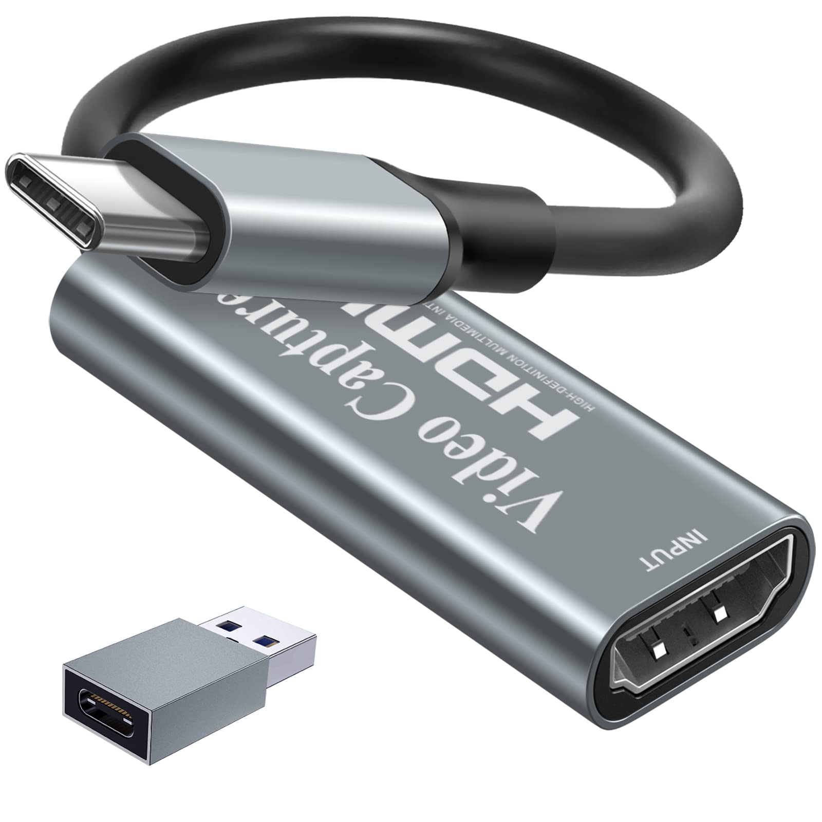 Papeaso Video Capture Card, Video Recording Card Wonderful 4K HDMI to 1080P USB C for Gaming Streaming TV Recorder, for Windows 
