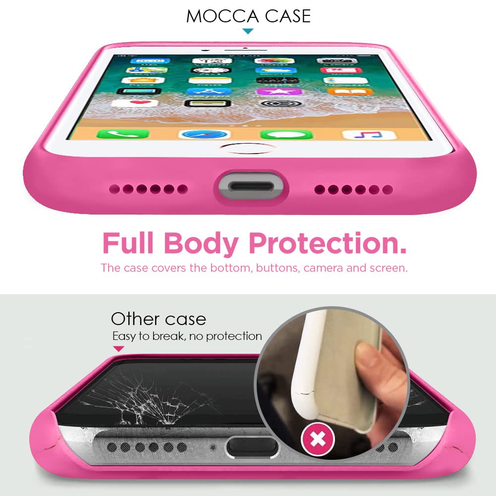 Mocca For Iphone 7 Plus Phone Case, Iphone 8 Plus Case With Ring Kickstand | Super Soft Microfiber Lining Anti Scratch | Full Bo