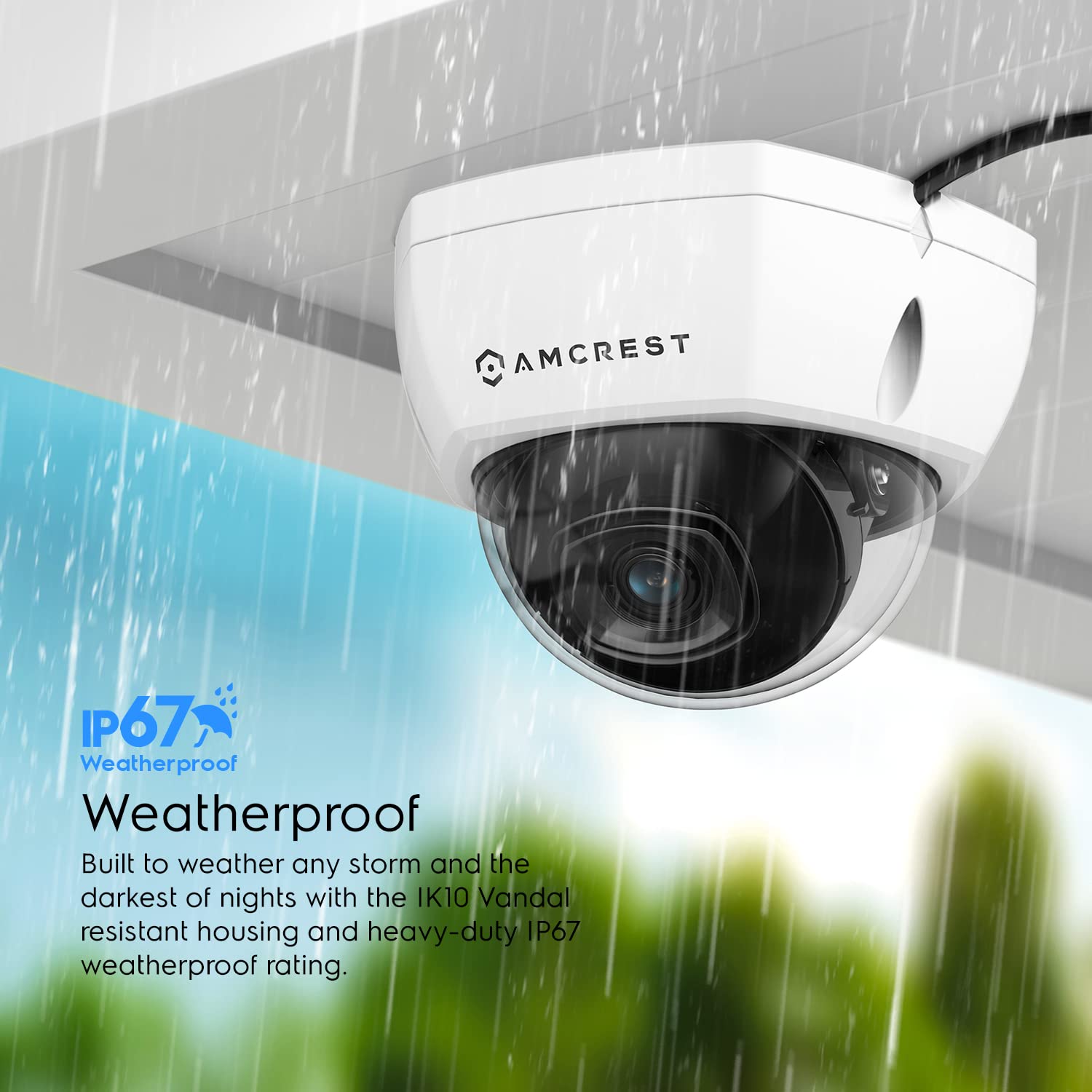 Amcrest Ultrahd 4K (8Mp) Outdoor Security Poe Ip Camera, 3840X2160, 98Ft Nightvision, 2.8Mm Lens, Ip67 Weatherproof, Ik10 Vandal
