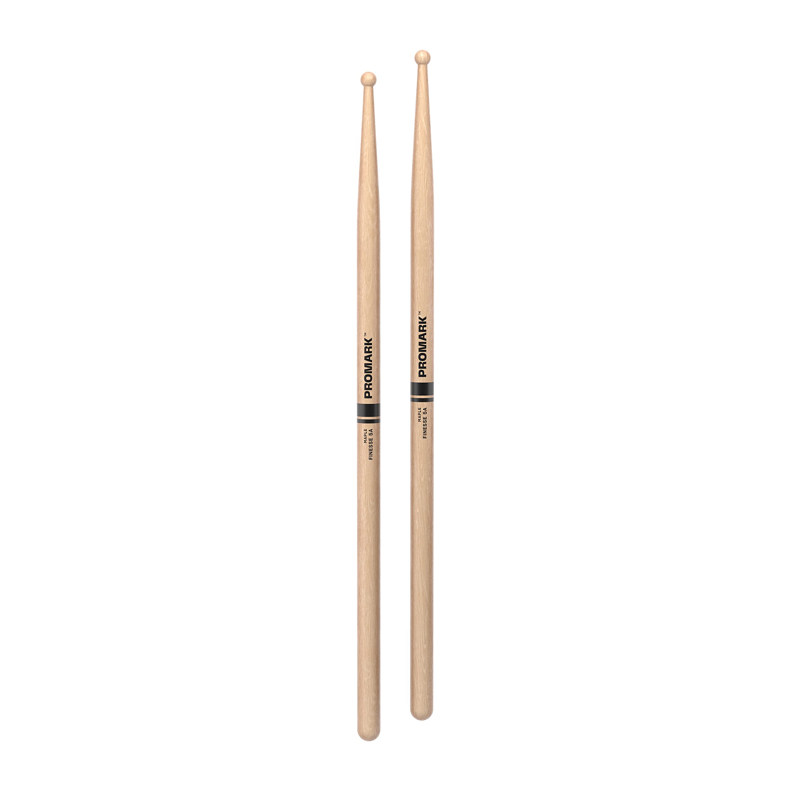 Promark Drum Sticks   Finesse 5A Drumsticks   Drum Sticks Set   Small, Round Wood Tip   Ideal For Jazz   Maple Drum Sticks   Consistent Weight And Pitch   1 Pair