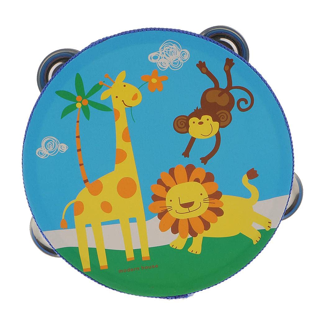 THE STYLE SUTRA Wood Tambourine Drum Bell Toy Kids Musical Percussion Instrument Toy Forest