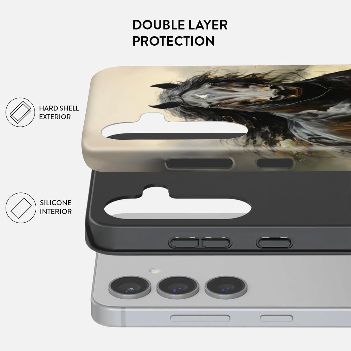 Bsmosper Compatible For Galaxy A16 5G Case, Dual Layer Hard Pc + Soft Tpu Heavy Duty 2 In 1 Shockproof Protective Phone Case For