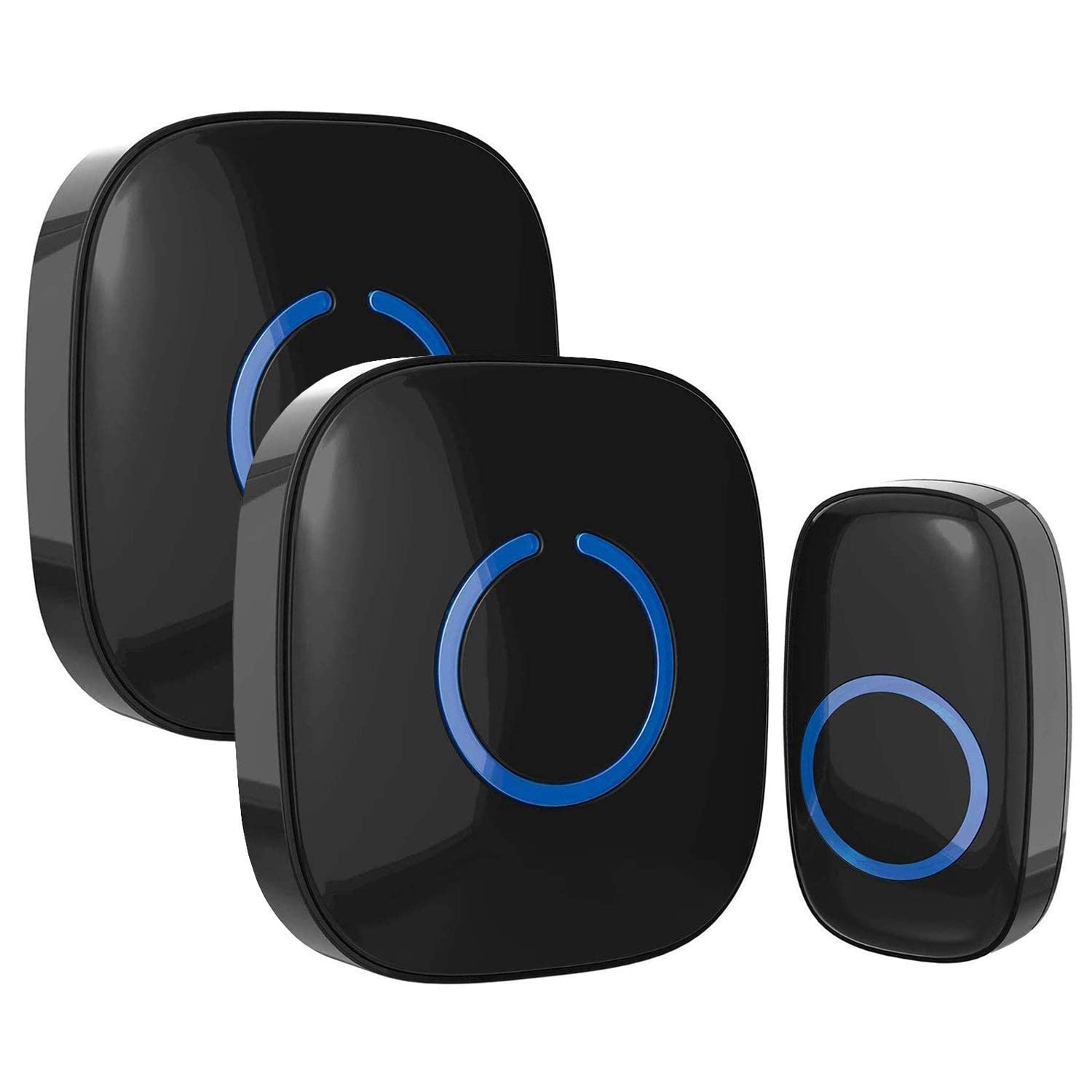 SadoTech Wireless Doorbell for Home - 1 Push-Button Ringer & 2 Chime Receivers, Battery Operated, 1000 Feet, Wireless Door Bell