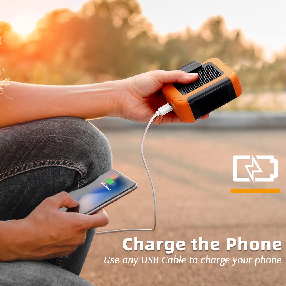 Slenpet 6000Mah Portable Waist Clip Fan With 23H Working Time, 6200Rpm Strong Airflow, 3 Speeds, Rechargeable Battery Operated P