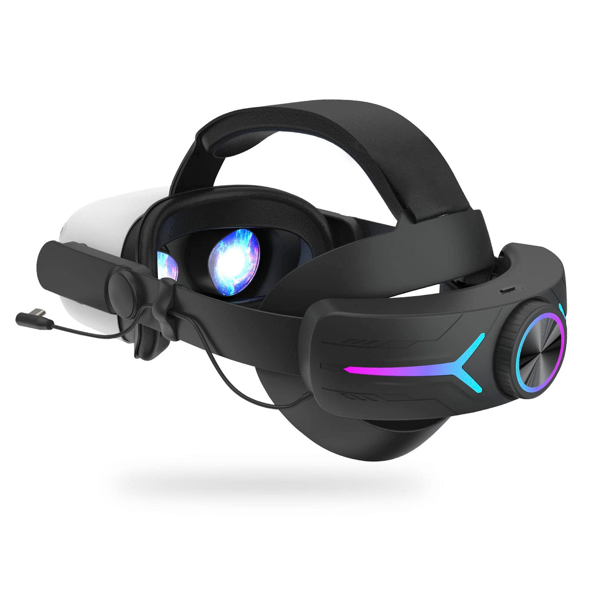 Head Strap Battery Pack For Oculus Quest 2, Replacement Elite Strap 8000Mah Rechargeable Battery Pc Accessories, Adjustable Head