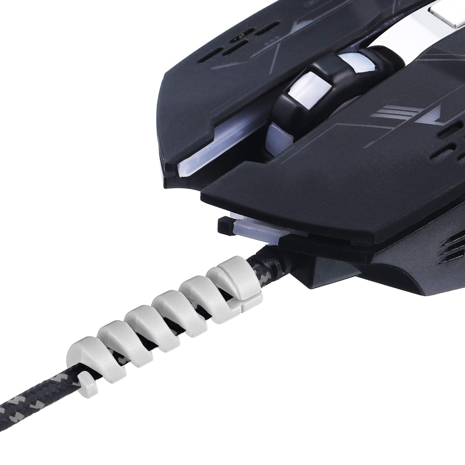 Jetec 24 Pieces Charger Cable Protector, Silicone Flexible Cable Saver, Mouse Cable Wire Protector, Suit For All Cellphone Data