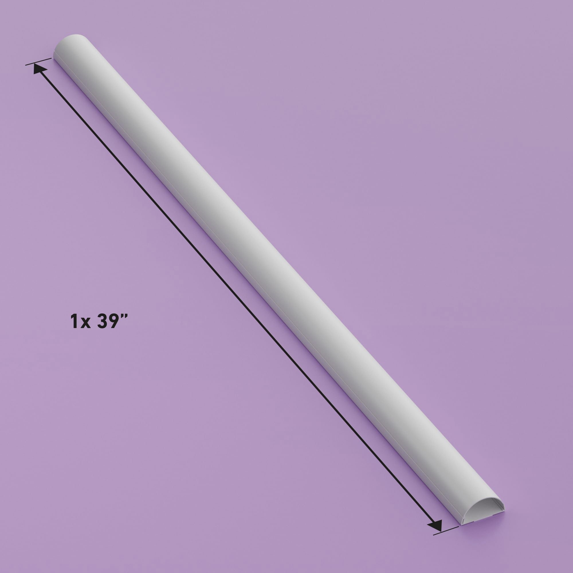 D-Line Cord Hider Wall Mounted Tv, Cable Raceway, Desk Cable Management, Cord Cover Wall, Decorative Cable Concealer For Tv, Hid