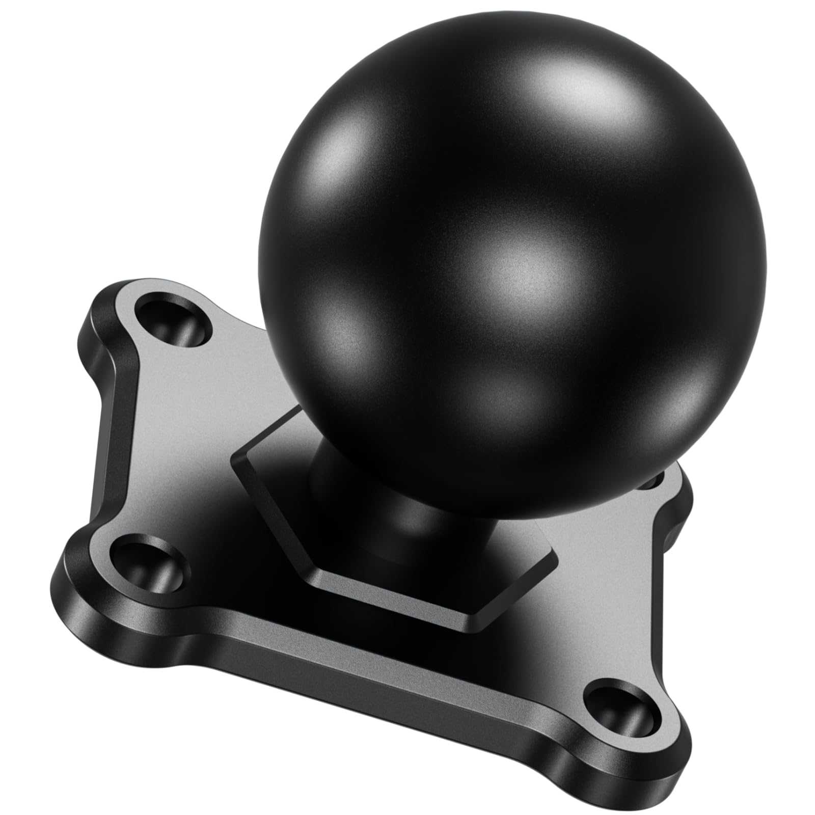 Brcovan 1.5'' Ball Mount Base With Aluminum Alloy 4 Hole Amps Square Plate, Compatible With Ram Mounts C Size 1.5 Inch Ball Double Socket Arm