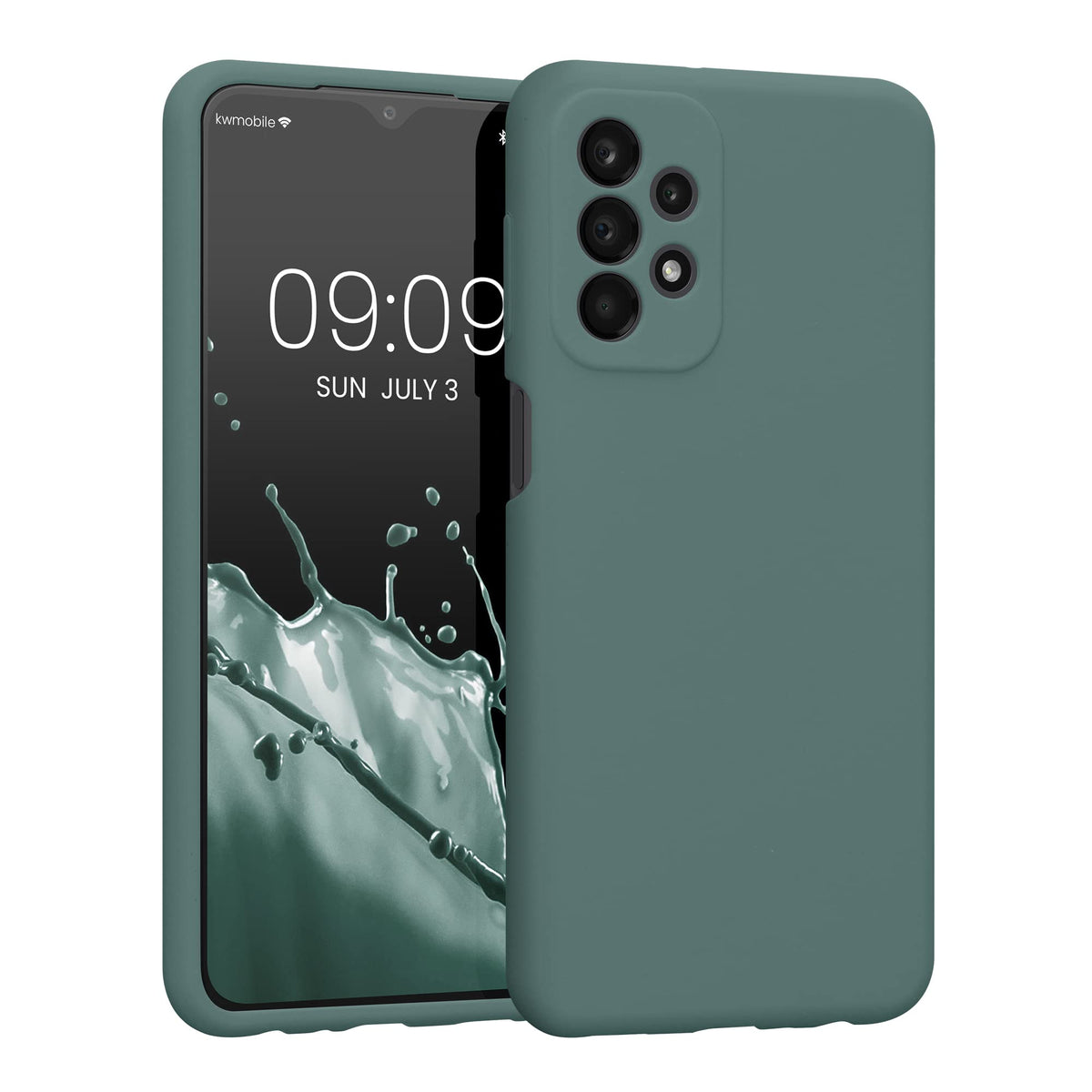 Kwmobile Case Compatible With Samsung Galaxy A23 4G / 5G Case   Slim Tpu Silicone Phone Cover   Soft Touch Finish   Blue Green