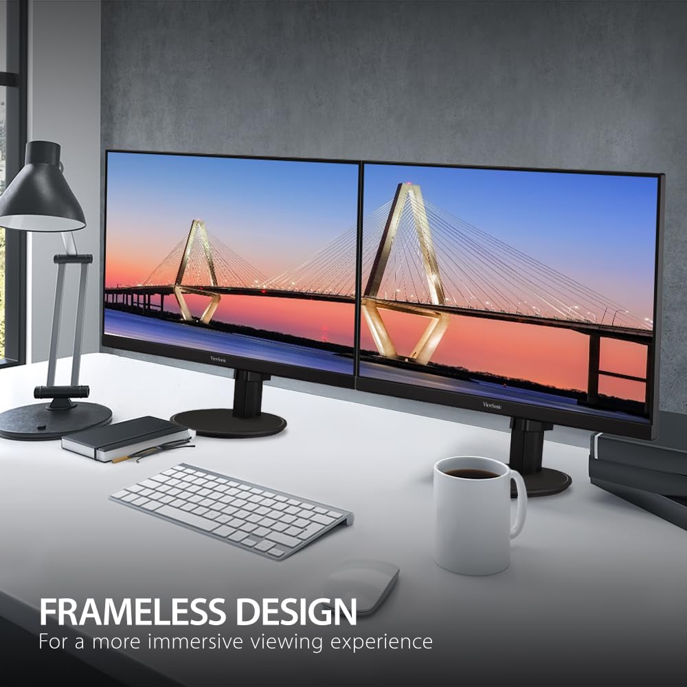 Viewsonic Va2747 Mhj 27 Inch Full Hd 1080P Monitor With Advanced Ergonomics, Ultra Thin Bezel, Adaptive Sync, 75 Hz, Eye Care, H