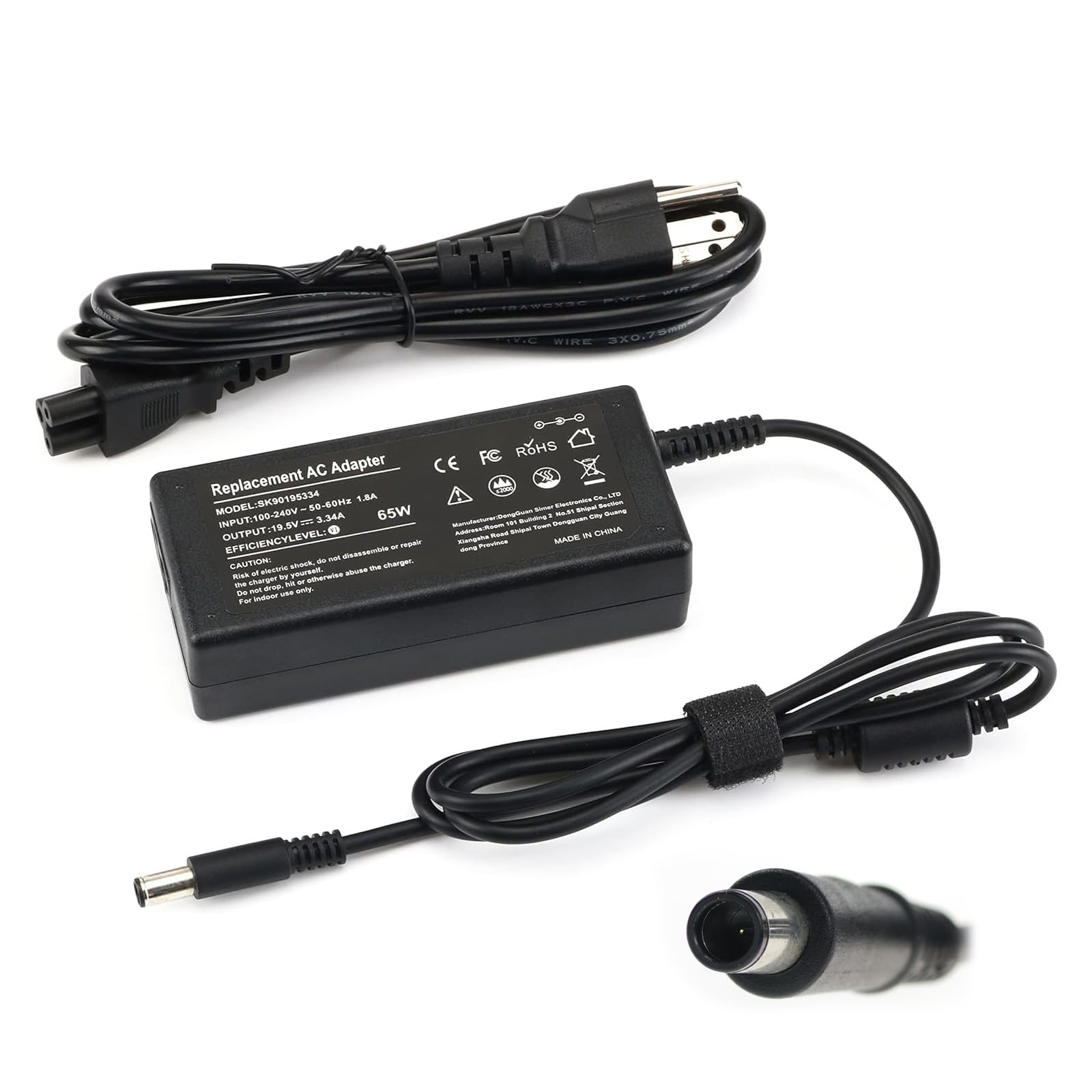 65W Laptop Charger 7.4Mm For Dell Latitude 3190(2 In 1) 5280 5480 5580 7280 7300 7400 E5250 E5450 E5550 E6230 E6430 E6530 Inspir