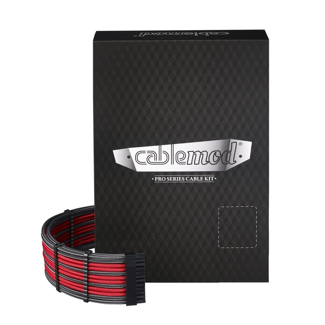 CableMod C-Series Pro ModMesh Sleeved Cable Kit for Corsair Type 4 RM Black Label/RMi/RMX (Carbon + Red)