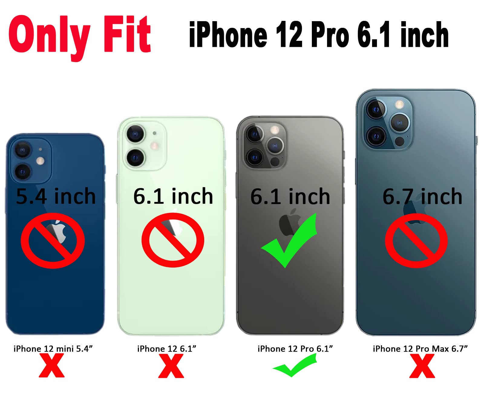 Qokey For Iphone 12 Pro Case 6.1'' Curly Wave Edge Design Transparent Bling Glitter Star Shiny Case Cute Clear Transparent Full