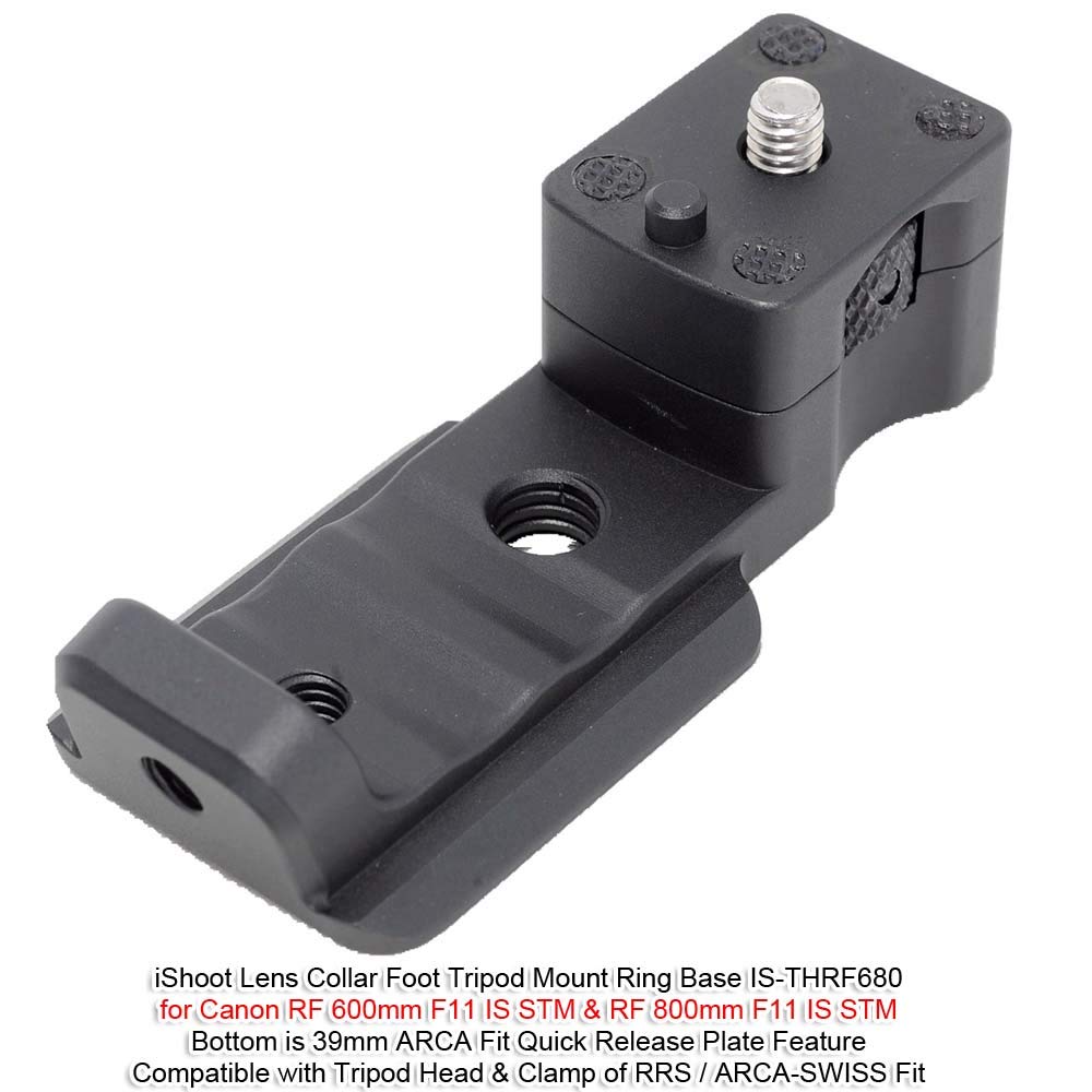 Ishoot Tripod Mount Ring Base, Lens Collar Foot Support Stand Compatible With Canon Rf 600Mm F11 Is Stm And Canon Rf 800Mm F11 I