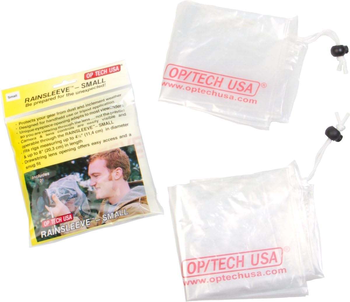 OP/TECH USA Rainsleeve Camera Cover - Clear Rain & Dust Sleeve for Shooting Photos & Video, with Viewfinder Access - Camera Rain