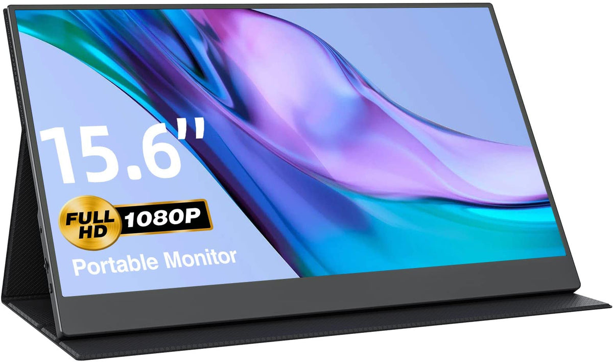 Visionowl Portable Monitor 15.6 Inch Slim Computer Display Gaming External Monitor Full Hd 1080P Usb Type C Hdmi Ips Screen With
