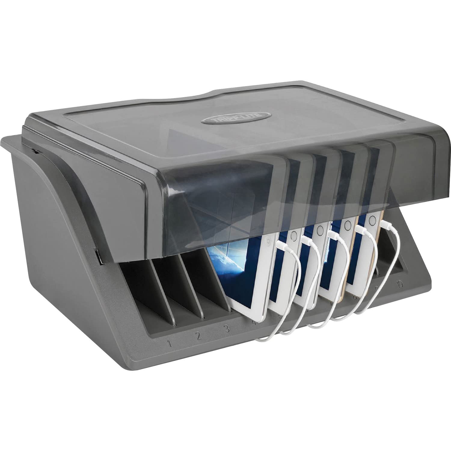 Tripp Lite (Csd1006Ac) 10 Device Desktop Ac Charging Station With Surge Protector For Tablets, Laptops And E Readers