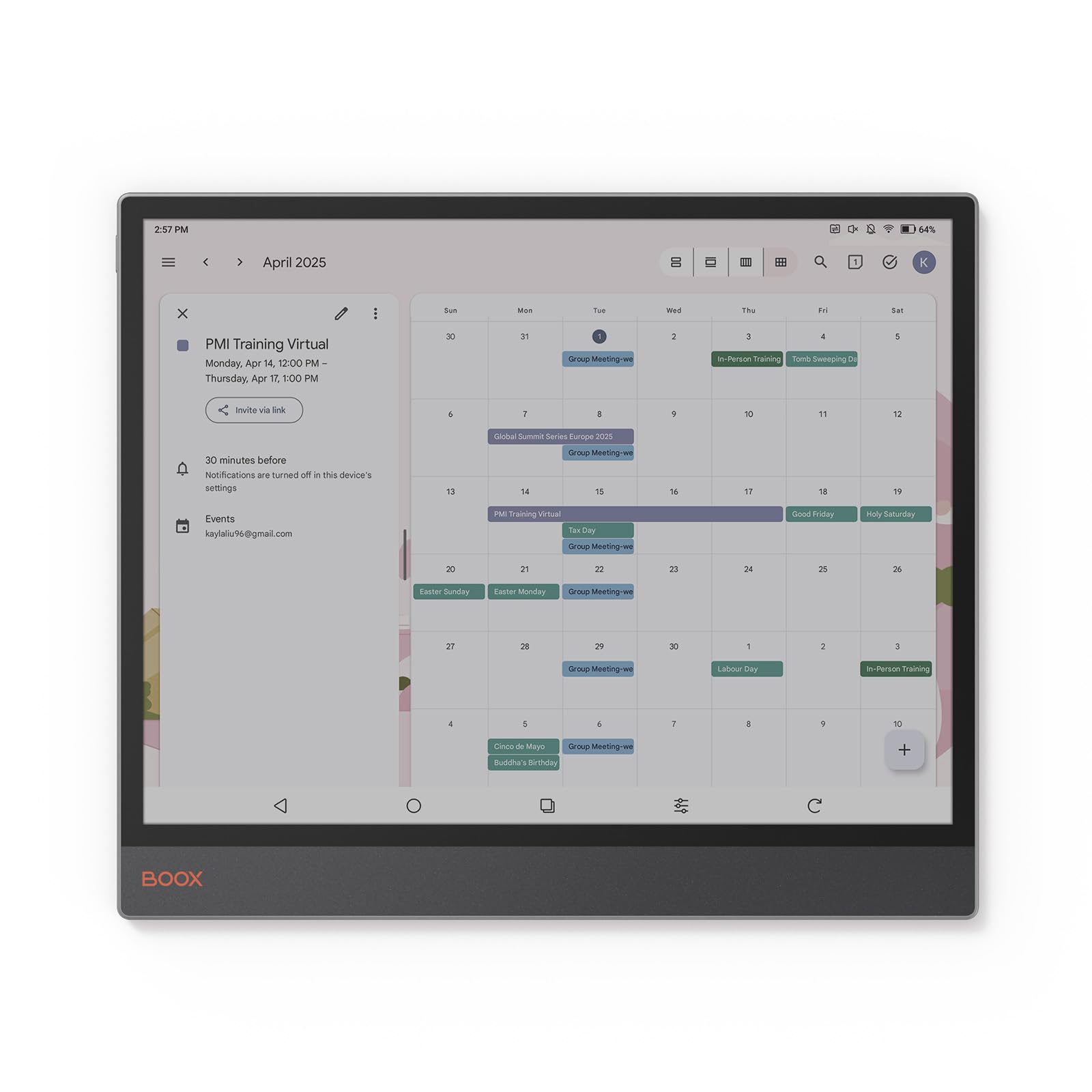 Boox Tablet Tab X C 13.3 Color Epaper 6G 128G E Ink Notebook