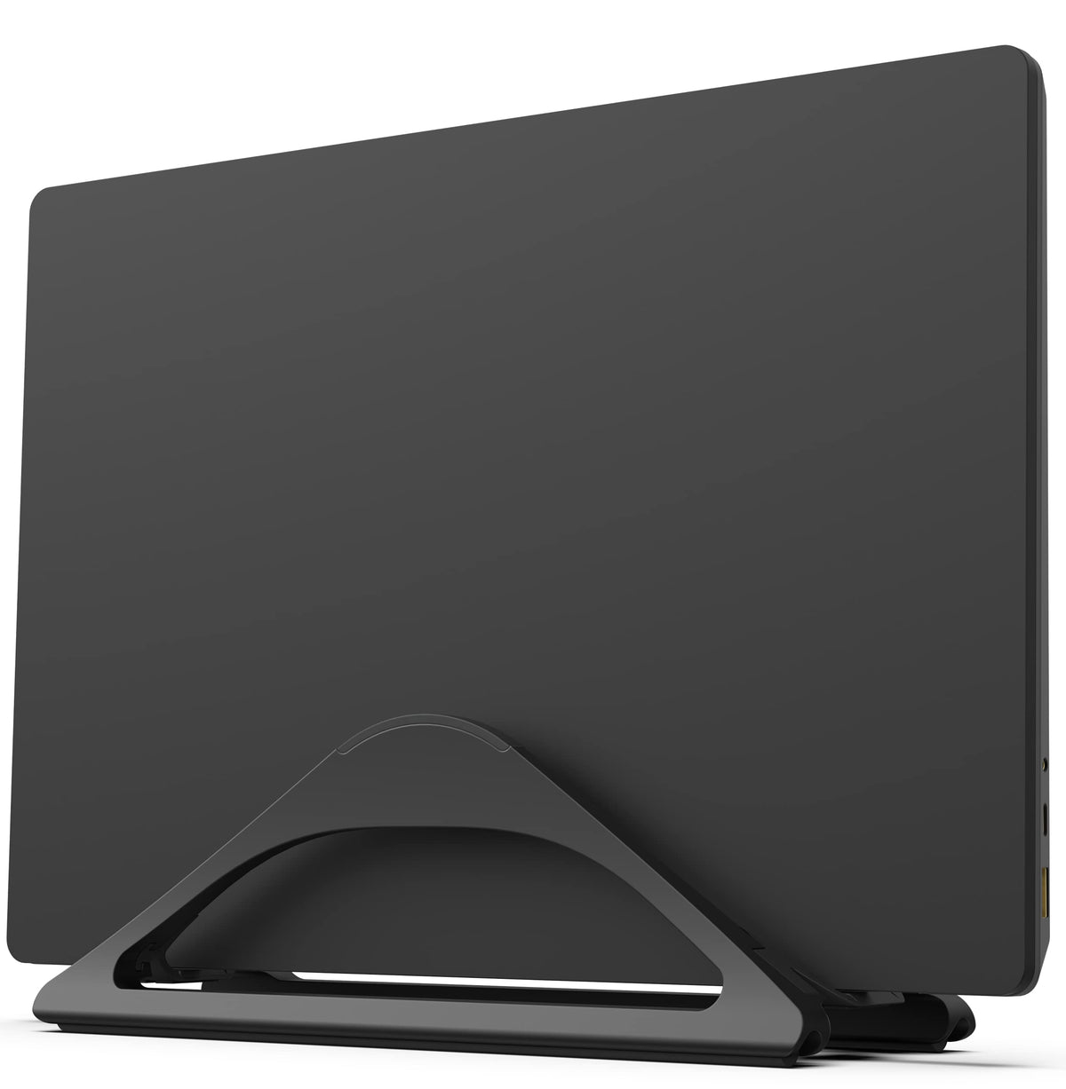 Humancentric Vertical Laptop Stand For Desks (Matte Black) | Adjustable Holder To Dock Apple Macbook, Macbook Pro, And Other Lap