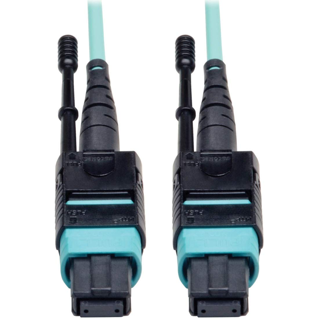 Tripp Lite Mtp / Mpo Patch Cable 12 Fiber,40Gbe, 40Gbase Sr4,Om3 Plenum Rated   Aqua, 1M (3 Ft.)(N844 01M 12 P)