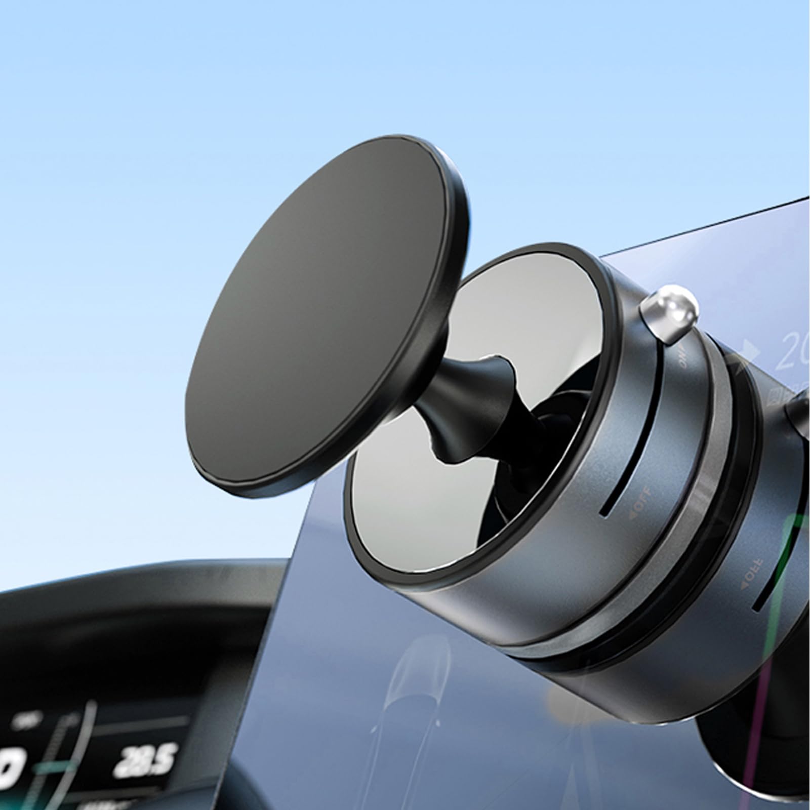 Mayten Vacuum Magnetic Phone Stand - 360Adjustable Car Phone Holder For Magsafe With Strong Suction & N54 Magnet, Portable Phone