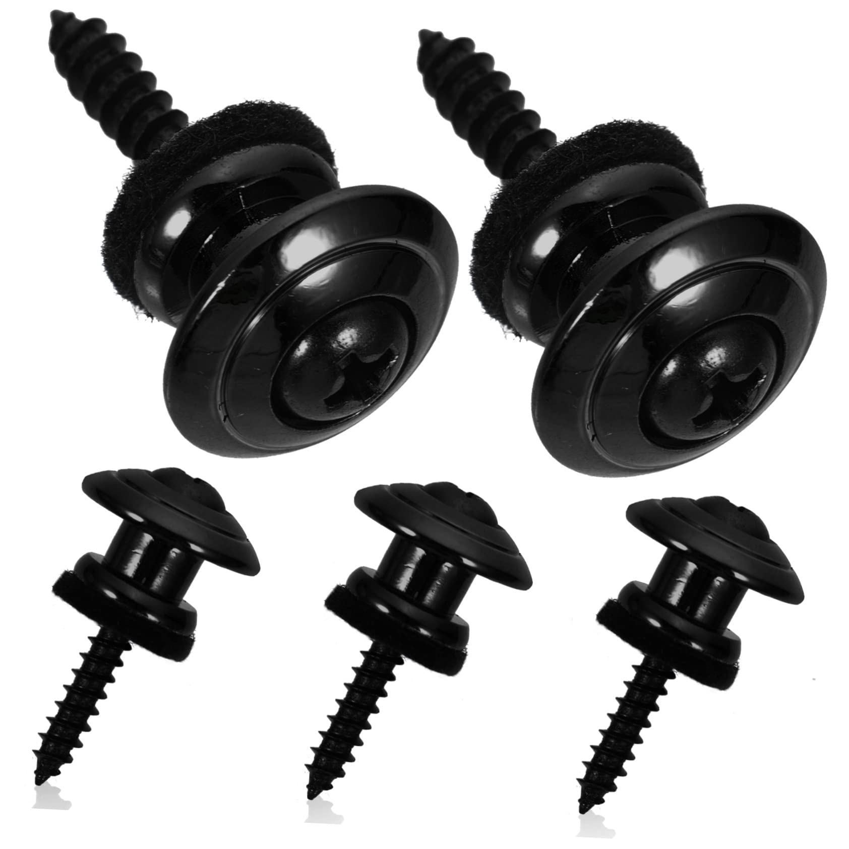 JOINPAYA 5pcs Metal Guitar Strap Lock Set Acoustic Electric Bass Strap Buttons Quick Release System for Secure Attachment and Ea