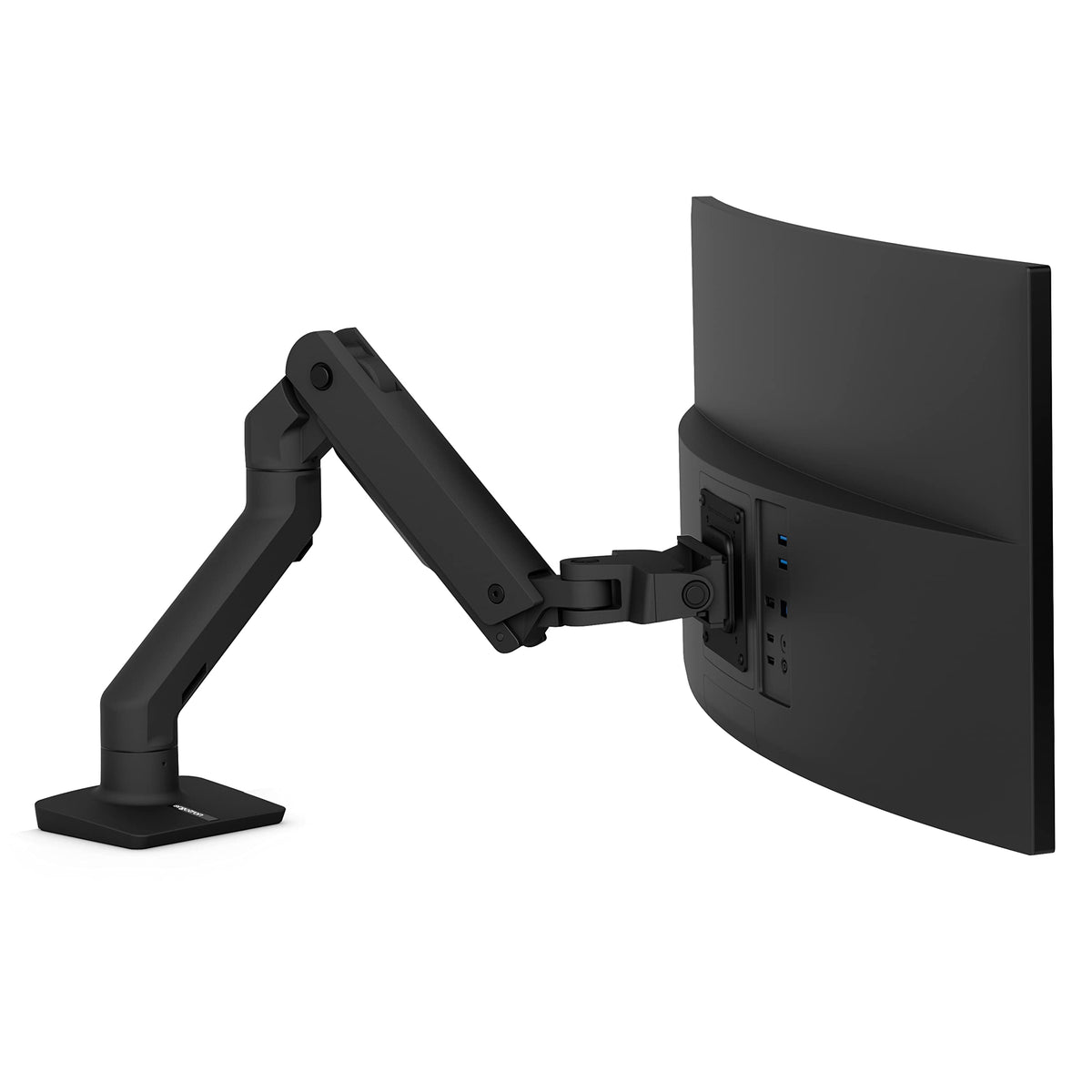 Ergotron � HX Premium Heavy Duty Monitor Arm, Single Monitor VESA Desk Mount � for Flat or Slight Curved Ultrawide Monitors Up to 49 inches, 20 to 42 lbs � Standard Pivot, Matte Black