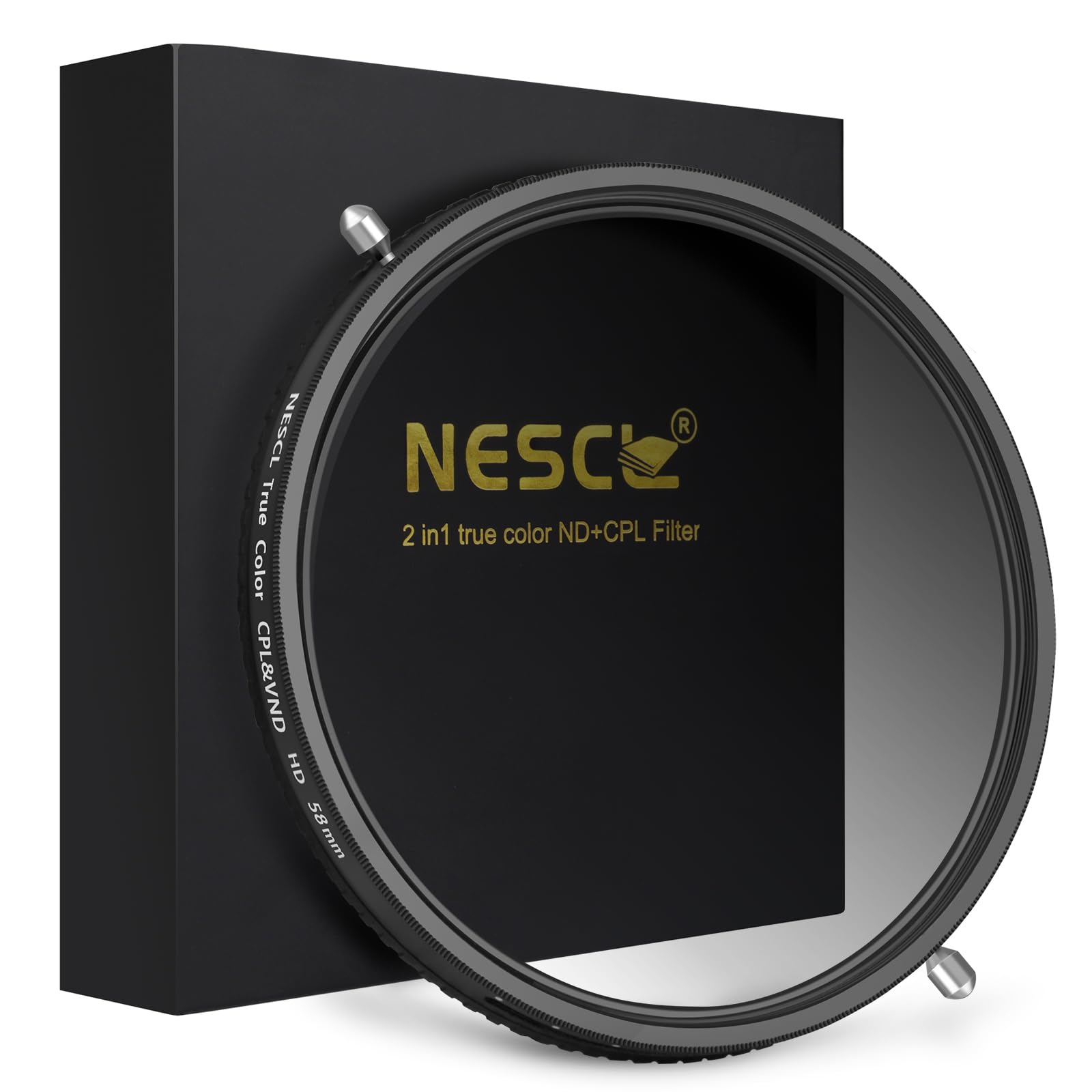 Nescl 58Mm True Color Variable Nd Filter Nd2 32 (1 5 Stops) & Cpl Circular Polarizers Filter 2 In 1, 30 Layer Nano Coated Camera