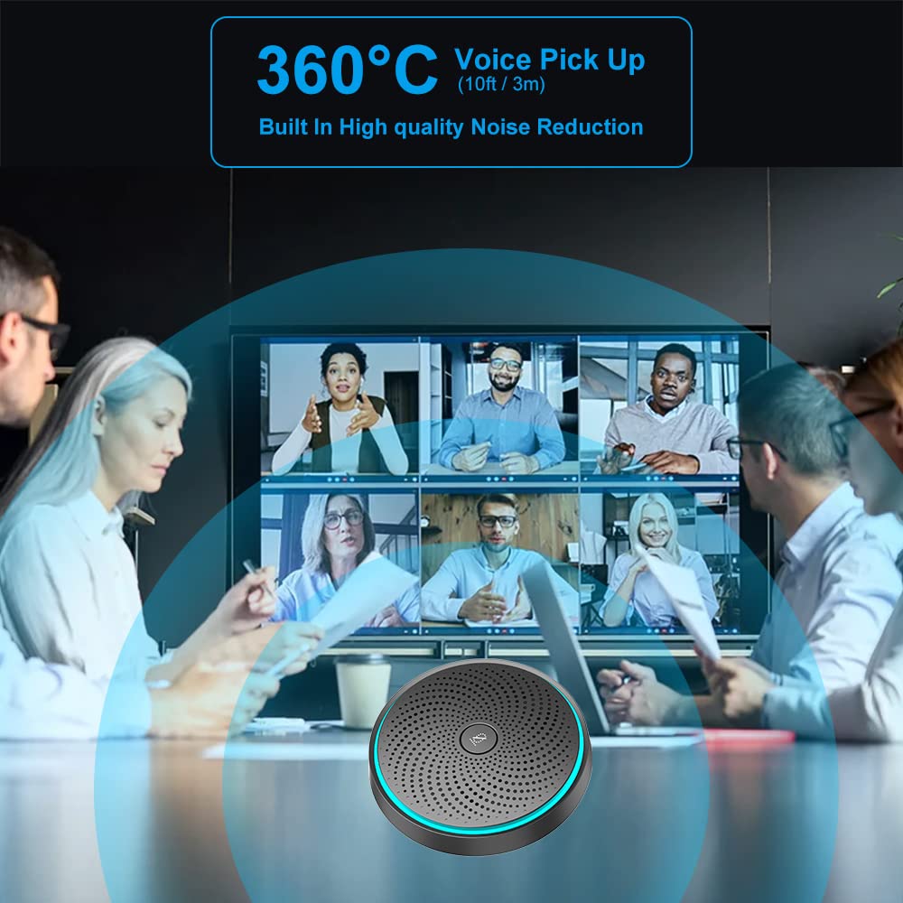 Conference Usb Microphone, Ansten Omnidirectional Condenser Pc Mic Pick Up Voice 10Ft,Ideal For Video Conferencing Recording, Sk