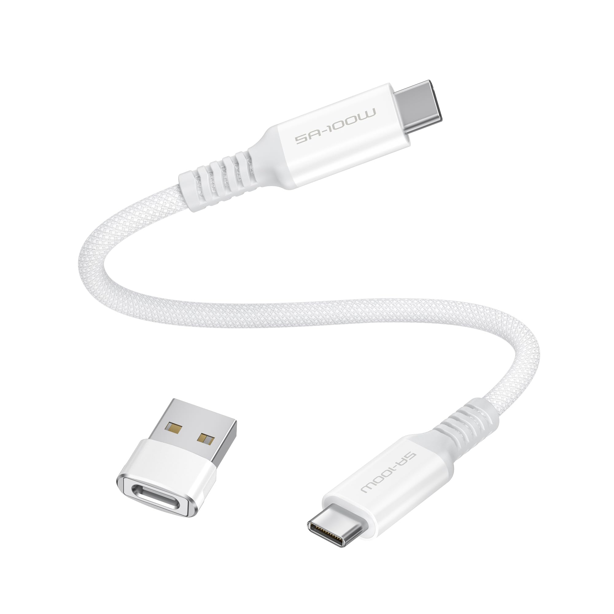 Basesailor Usb C To Type C 100W Charger Cable 1Ft/2Pack,Power Delivery Fast Charging Pd For Iphone 16 15 Pro Max,Macbook,Ipad Pr